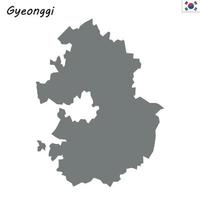 High Quality map province of South Korea vector