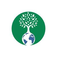 plantilla de diseño de logotipo de vector de árbol humano global.