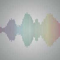 multicolor sound wave from equalizer background vector