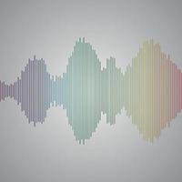 multicolor sound wave from equalizer background vector