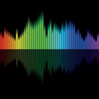 multicolor sound wave from equalizer background vector