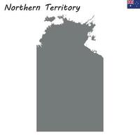 mapa del territorio del norte es un estado de australia vector