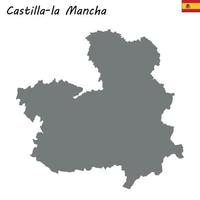 mapa de alta calidad comunidad autónoma de españa. vector