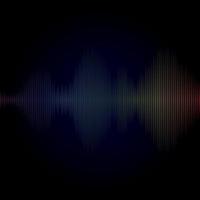 multicolor sound wave from equalizer background vector