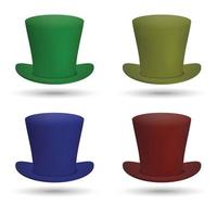 Colorful Top Hat vector