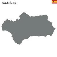 High Quality map autonomous community of Spain. vector