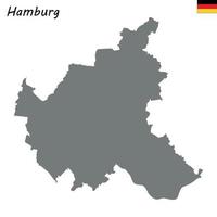 High Quality map is a state of Germany vector