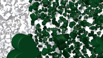 3D Dynamic Hearts Falling and Create Pakistan Flag, 14 August 1947 Pakistani Independence Day, National Day of Islamic Republic of Pakistan video