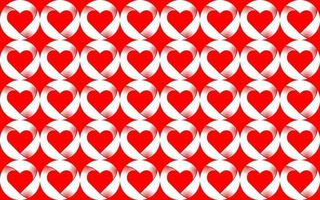 Seamless pattern made of heart shape with halftone texture. Vector illustration