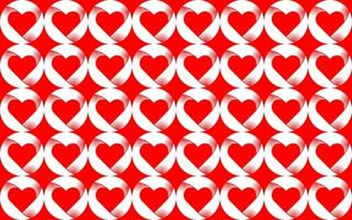 Seamless pattern made of heart shape with halftone texture. Vector illustration