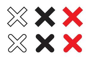 Letter X icon vector. Cross, wrong, error sign symbol vector