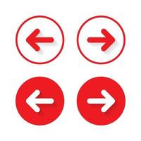 Turn Left and right arrow icon vector. Back and Forward sign symbol vector