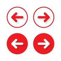 Turn Left and right arrow icon vector. Back and Forward sign symbol vector