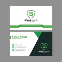 Green Professional Business Card Template vector
