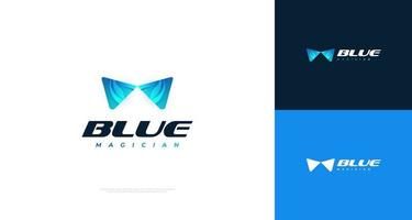 Abstract Letter M Logo Design in Modern Blue Gradient Style. M Logo or Icon vector