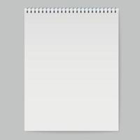 notebook mockup vector illustration