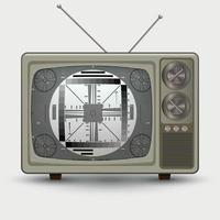 Realistic old vintage TV. vector