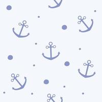 Seamless vector pattern with anchors on light blue background. Seamless pattern can be used for wallpaper, pattern fills, web page background.