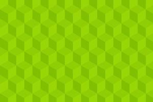 Green geometric 3d cubes pattern. Abstract background. vector