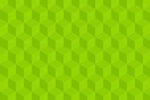 Green geometric 3d cubes pattern. Abstract background. vector