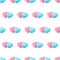 3d hearts pattern on white background. Vector. vector