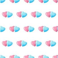 3d hearts pattern on white background. Vector. vector