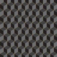 Black geometric 3d cubes pattern. Abstract background. vector