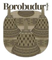 Borobudur Temple in Vector Illustration