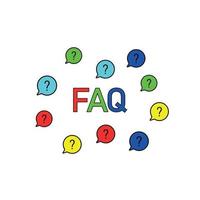 Questions speech bubble icon. Faq chat symbol for your design vector