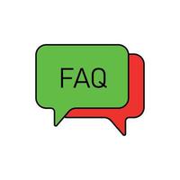 Questions speech bubble icon. Faq chat symbol for your design vector