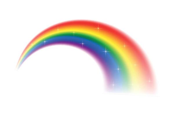 realistic Rainbow isolated on white background. for your design
