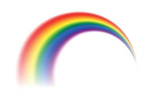 arco iris realista aislado sobre fondo blanco. para tu diseño vector