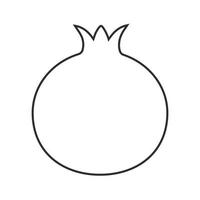 Pomegranate line icon design isolated. for your design vector