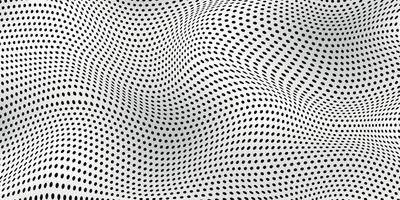 patrón de semitono de punto de onda abstracta, fondo de papel cuadriculado vector