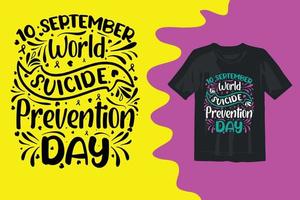 Suicide awareness typography t shirt design print on demand vector