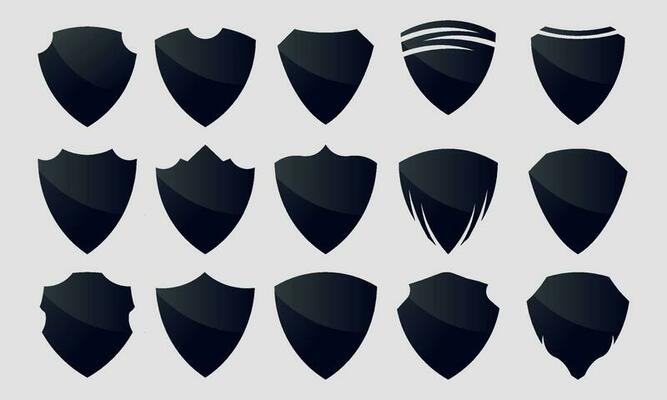Black shield shape collection