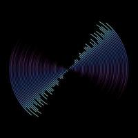 onda de sonido multicolor del fondo del ecualizador vector