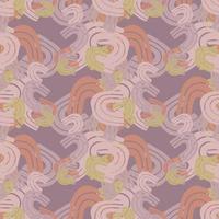 Fantasy messy freehand doodle geometric shapes seamless pattern.  Infinity ditsy scribble abstract card, layout. vector