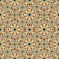 Abstract seamless pattern with mandala flower. Mosaic, tile vector