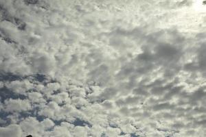 Cirrus clouds in sky. Celestial landscape. photo