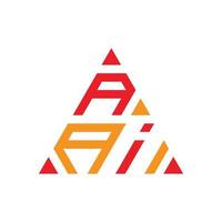 triángulo aai, diseño de logotipo de letra, monograma de diseño de logotipo de triángulo aai, logotipo de vector de triángulo aai, aai con forma de triángulo, plantilla aai con color coincidente,
