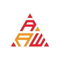 logotipo de vector de triángulo aaw, aaw con forma de triángulo, plantilla de aaw con color a juego, logotipo triangular de aaw simple, elegante, logotipo de lujo de aaw, vector pro de aaw,