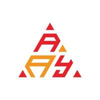 logotipo de vector de triángulo aay, aay con forma de triángulo, plantilla de aay con color a juego, logotipo triangular aay simple, elegante, logotipo de lujo aay, aay vector pro, vector