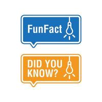 fun fact vector sticker. fun fact with lamp icon blank template fyi vector, did you know vector template post with idea bulb light icon for social media background