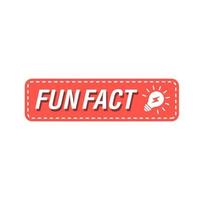 Fun Fact ribbon vector. simple label template post icon sticker for social media background, quick tips template fyi modern graphic label design vector