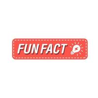 Fun Fact ribbon vector. simple label template post icon sticker for social media background, quick tips template fyi modern graphic label design vector