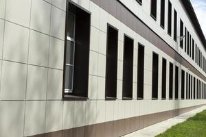 Windows in building. Long row of windows. Architecture details. photo