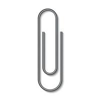 Realistic paper clip . Vector