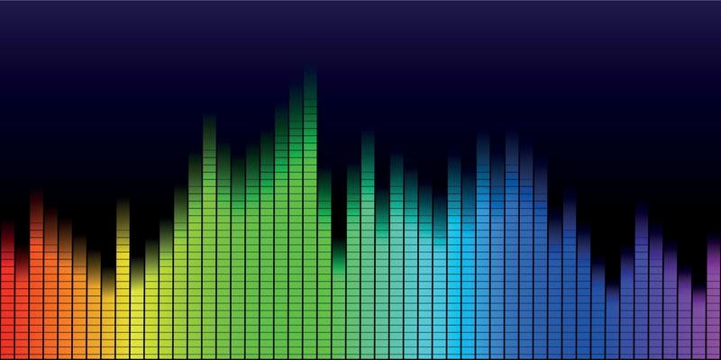 multicolor sound wave from equalizer background