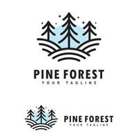 Pine tree logo template.Abstract pine tree icon vector